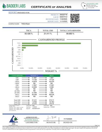 0.5G Live Rosin Disposables